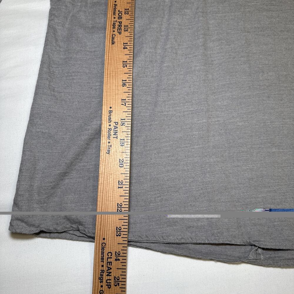 J Crew Mercantile Womens Gray Long Bell Sleeve Top 100% Cotton Shirt Sz 14 EUC - Picture 7 of 11
